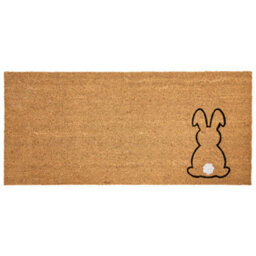 Beliani Doormat Lingayen Natural 55 X 120 Cm Rabbit Coir - thumbnail 1