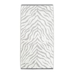 Allure Bath Fashions Zebra Print Sculpted Hand Towel - White/grey - thumbnail 2