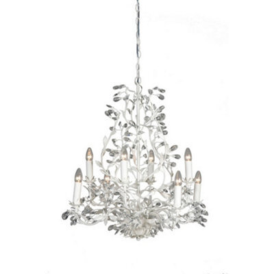 Luminosa Lighting Luminosa Michelan 8 Light Multi Arm Chandeliers White Frosted