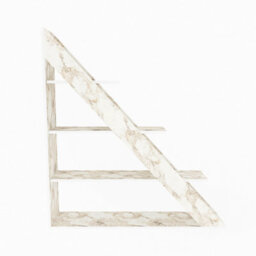Decorotika Pisagor Corner Bookcase Shelving Unit White Marble Effect - thumbnail 7