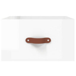 Berkfield Durable Wall-Mounted Bedside Cabinets 2 Pcs High Gloss White 35X35X20 Cm - thumbnail 6