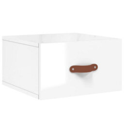 Berkfield Durable Wall-Mounted Bedside Cabinets 2 Pcs High Gloss White 35X35X20 Cm - thumbnail 5