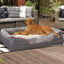 Bingopaw 3Xl Dog Bed Orthopedic Dog Sofa Memory Foam Mattress Calming Couch Rim Pillow, 135X100X33Cm