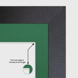 AK Frames 40X20Cm Matte Black Modern Multi Photo Frame With Emerald Mount - Holds 3 Apertures (3X) 6X4 Photos - thumbnail 7