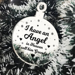Red Ocean Beautiful Grandad Memorial Christmas Tree Decoration - thumbnail 1