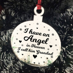 Red Ocean Beautiful Grandad Memorial Christmas Tree Decoration - thumbnail 6