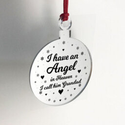 Red Ocean Beautiful Grandad Memorial Christmas Tree Decoration - thumbnail 4