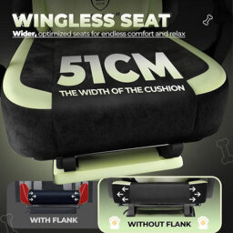 Gtplayer Gaming Chair, High Back Computer Chairs With Footrest And Cat Ears For Adults, Green, Fabric - thumbnail 4