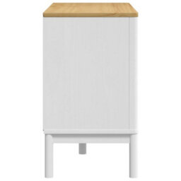 Berkfield Chest Of Drawers Floro White Solid Wood Pine - thumbnail 6