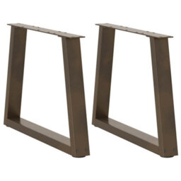 Berkfield Coffee Table Legs V-Shape 2 Pcs Natural Steel 70X(42-43.3) Cm Steel