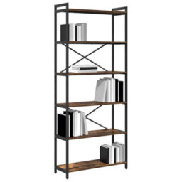 Berkfield Modern Bookcase Smoked Oak 80 X 30 X 188 Cm Engineered Wood - thumbnail 3