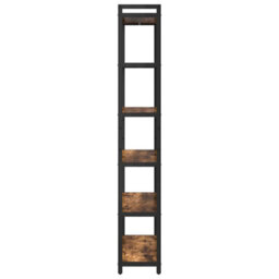 Berkfield Modern Bookcase Smoked Oak 80 X 30 X 188 Cm Engineered Wood - thumbnail 6