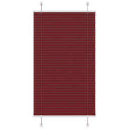 Berkfield Pleated Blind Bordeaux Red 80X100 Cm Fabric Width 79.4 Cm Polyester - thumbnail 1