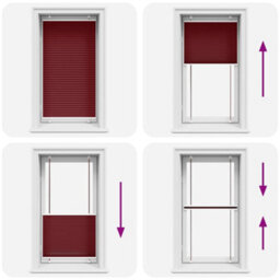 Berkfield Pleated Blind Bordeaux Red 80X100 Cm Fabric Width 79.4 Cm Polyester - thumbnail 5
