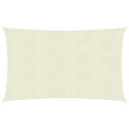 Berkfield Sunshade Sail 160 G/m2 Cream 2.5X4 M Hdpe - thumbnail 1
