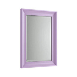 Ibathuk Revix Purple Framed Mirror, Wall Hung Bevelled Mirror For Modern Bathroom Interiors, Bathroom Wall Mirror, 700 X 500mm