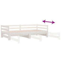 Walplus Pull-Out Day Bed Without Mattress White 80X200 Cm - thumbnail 9