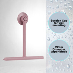 Showerdrape Rocco Pink Bathroom Shower Squeegee - thumbnail 2