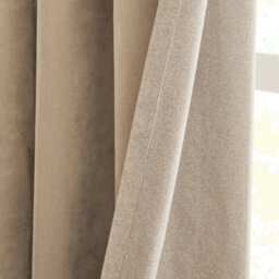 furn. Furn Verso Reversible Suede-Look Blackout Eyelet Curtain Pair, Mocha, (W) 117 X (D) 183Cm - thumbnail 4
