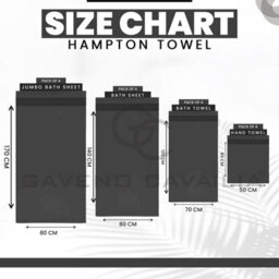 Gc Gaveno Cavailia Hampton Royal 4 Pack Bath Sheet 80X140 Charcoal Egyptian Cotton Premier Super Absorbent Towel - thumbnail 6
