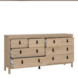 Furniture To Go Barcelona Double Dresser 4+4 Drawers In Jackson Hickory Oak - thumbnail 5