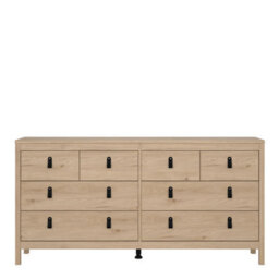 Furniture To Go Barcelona Double Dresser 4+4 Drawers In Jackson Hickory Oak - thumbnail 2