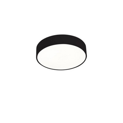 Luminosa Lighting Luminosa Caprice Led Round Flush Ceiling Light Black 33Cm 2720Lm 3000K