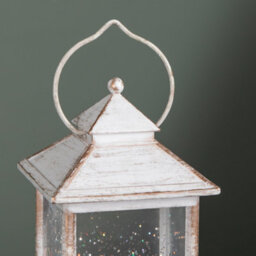 Samuel Alexander 29Cm Battery Powered Light Up Antique Lantern Christmas Water Spinner With Snowy Mouse Scene - thumbnail 5