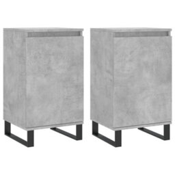 Berkfield Sideboards 2 Pcs Concrete Grey 40X35X70 Cm Engineered Wood - thumbnail 2