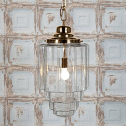Glasshouse Brass Clear Glass Hallway Pendant Light - Se Home - thumbnail 4