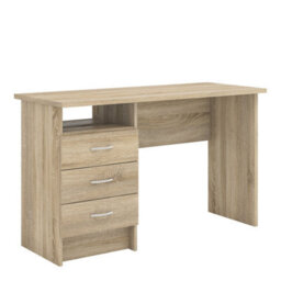 Wyld Haus Billabong Natural Oak Office Desk With 3 Drawers - thumbnail 2
