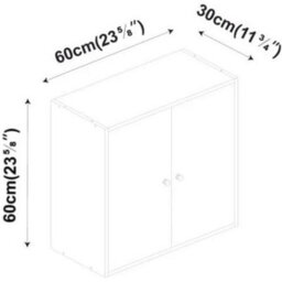Wooden 2-Tier Storage Cabinet Oak Bedside Cupboard - thumbnail 2