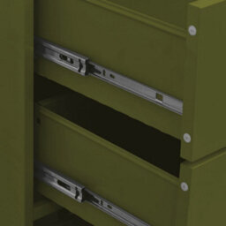 Berkfield Chest Of Drawers Olive Green 80X35X101.5 Cm Steel - thumbnail 8