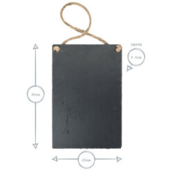 Nicola Spring 3X Hanging Notice Boards - 30 X 20Cm - Natural Slate Wall Hanging Display Board Home Office Kitchen Chalkboard - thumbnail 3