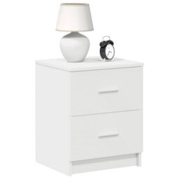 Berkfield Bedside Cabinets 2 Pcs With 2 Drawers White 40X36X50 Cm - thumbnail 3