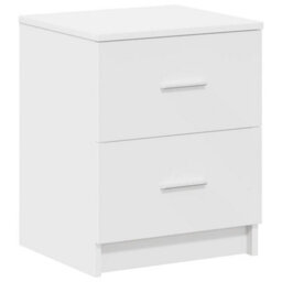Berkfield Bedside Cabinets 2 Pcs With 2 Drawers White 40X36X50 Cm - thumbnail 6