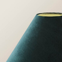 Valuelights Martha Conical Teal Velvet Midi Floor Lamp And Bulb - thumbnail 6