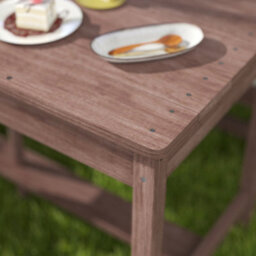 Aiyaplay Kids Picnic Table, Wooden Kids Garden Furniture With Umbrella - thumbnail 9