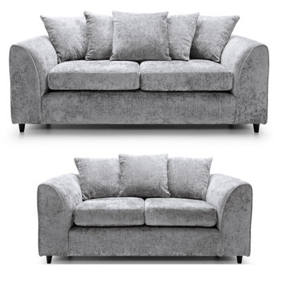 Chenille Shark / 3 & 2 Sofa Set - image 1