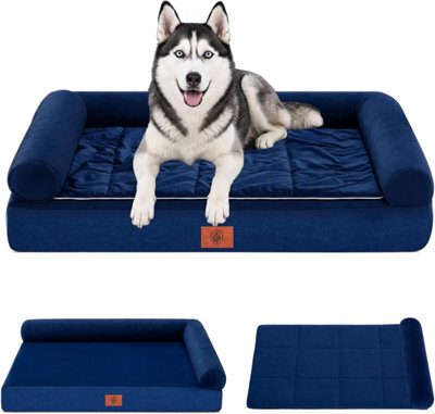 Luckracer Large Dog Bed Sofa Washable Orthopedic Dog Beds Green 104X64X15Cm - image 1