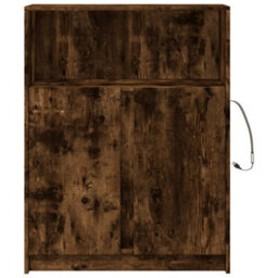 Berkfield Sideboard With Led Smoked Oak 77X34X100 Cm Engineered Wood - thumbnail 6