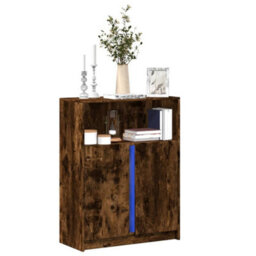 Berkfield Sideboard With Led Smoked Oak 77X34X100 Cm Engineered Wood - thumbnail 1