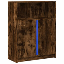 Berkfield Sideboard With Led Smoked Oak 77X34X100 Cm Engineered Wood - thumbnail 3