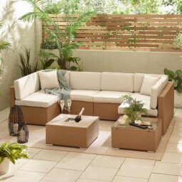 Furniturebox Uk Orlando Beige Rattan Garden Coffee Table + Ice Bucket - thumbnail 4