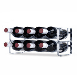 Livivo Silver Chrome Wine Rack For Countertop Bottle Storage