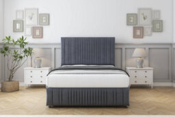 "Comfort The Foxy Steel Plush Divan Bed Set 2 Drawers Left Side - 54"" Floor Standing & 12"" Footboard 4'6 Double"