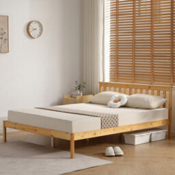 Comfy Living 5Ft Medina Wooden Bed Frame In Caramel - thumbnail 5