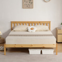 Comfy Living 5Ft Medina Wooden Bed Frame In Caramel - thumbnail 4