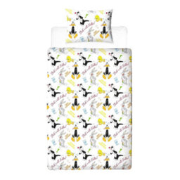 Looney Tunes Thatss All Folks Reversible Duvet Set Blue/white/yellow/black (Single) - thumbnail 2