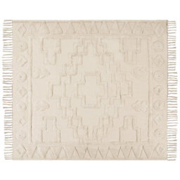 Beliani Blanket Chack Cotton 190 X 190 Cm Beige - thumbnail 4